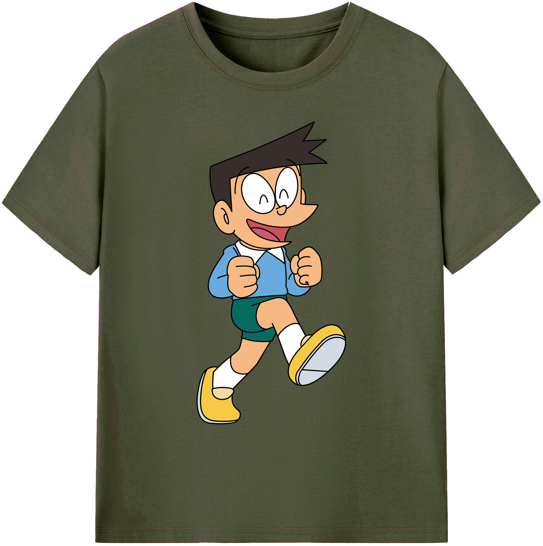 （画像用） ドラえもん 骨川 スネ夫 Doraemon Honekawa Suneo 綿100％ メンズ半袖Tシャツ｜肌触りやわらか＆通気性